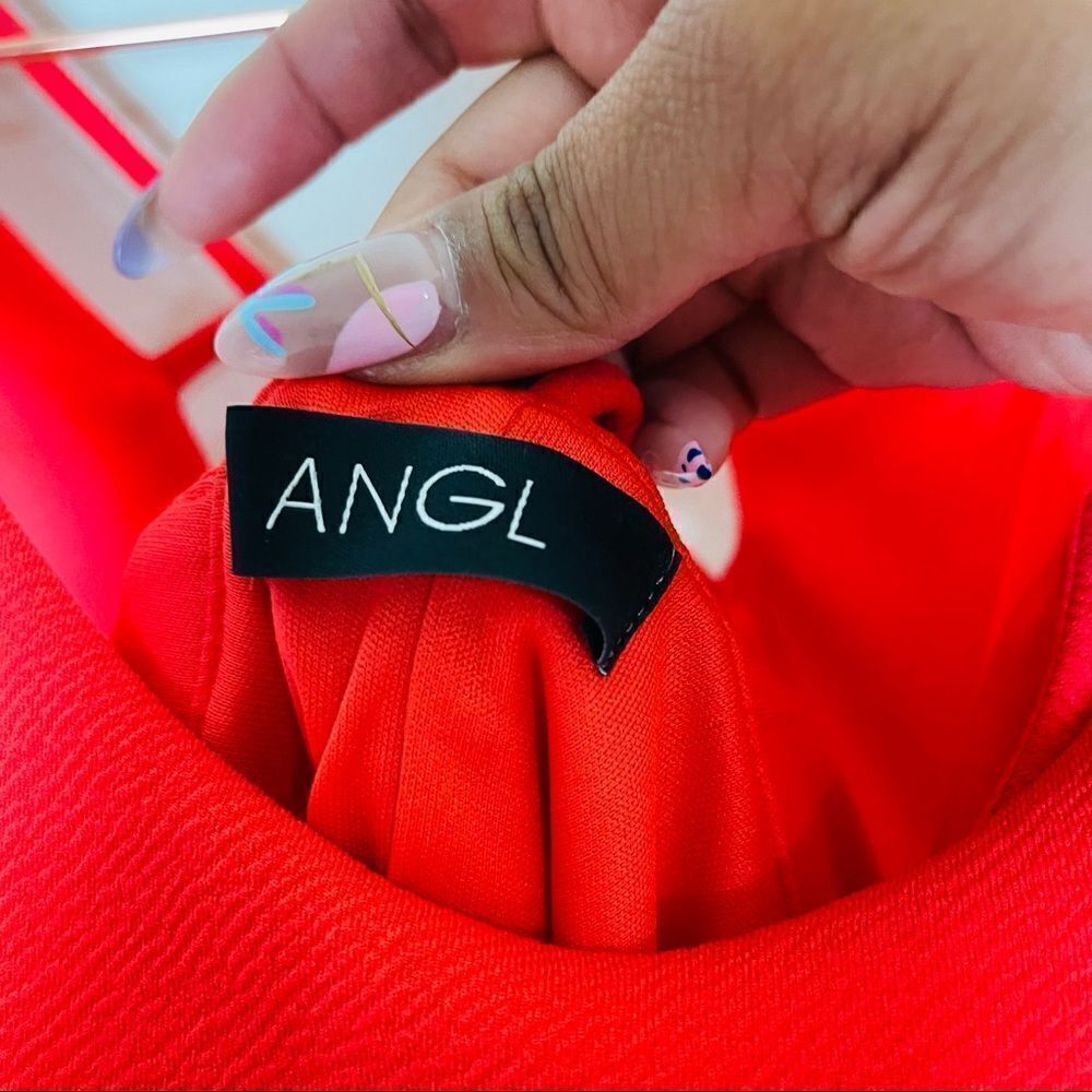 EUC ANGL Red Cage Style Back Bodycon Mini Dress Small - Picture 5 of 5